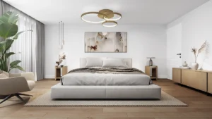 Slaapkamer 3d rendering visualisatie in Hillegersberg