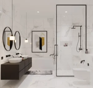 Renders van een badkamer in Breda