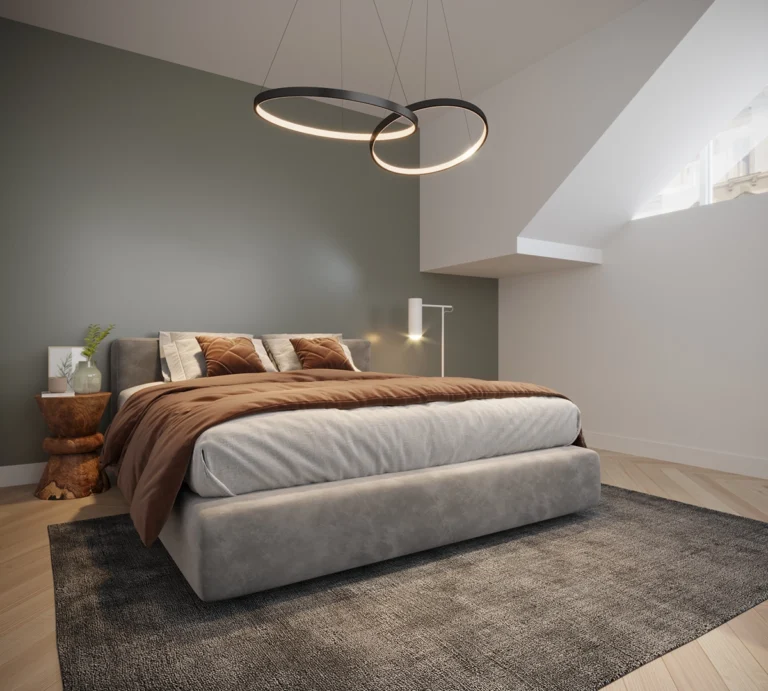 Slaapkamer 3D impressie in Den Haag