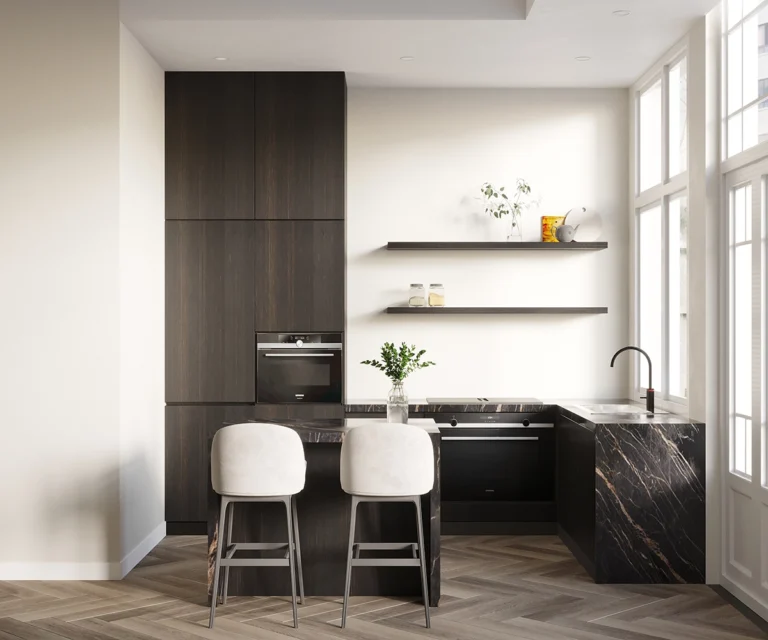 Keuken 3D artist impression Amsterdam