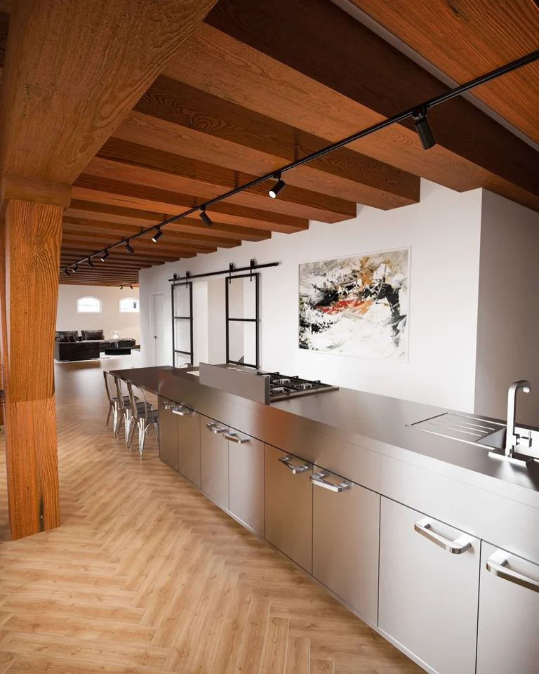 Penthouse visualisatie keuken ontwerp in Rotterdam