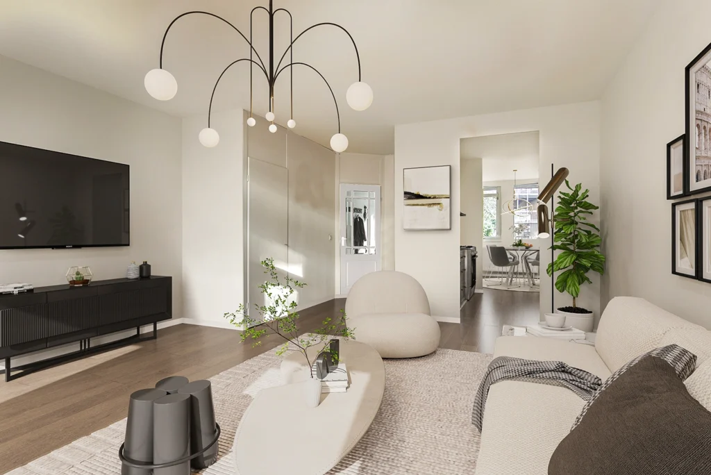 Styling verkoop huis van een woonkamer in Amsterdam