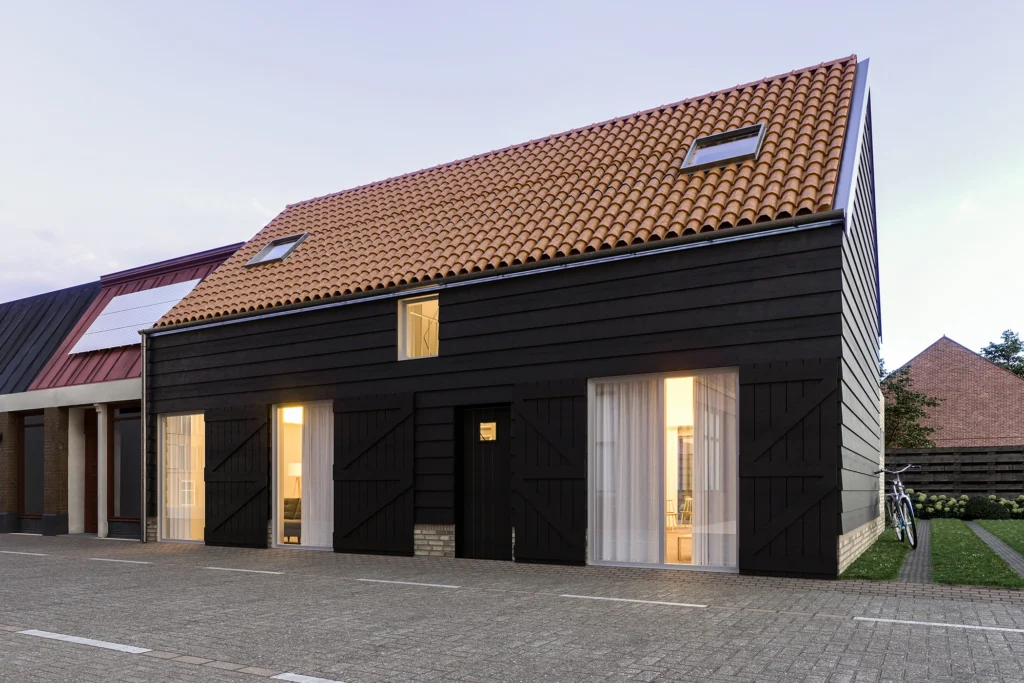 3D huis ontwerp van een verbouwing van stal in Herkingen