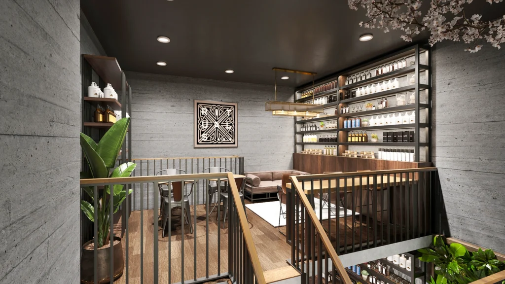 Interieur visualisatie voor Rituals winkelinrichting