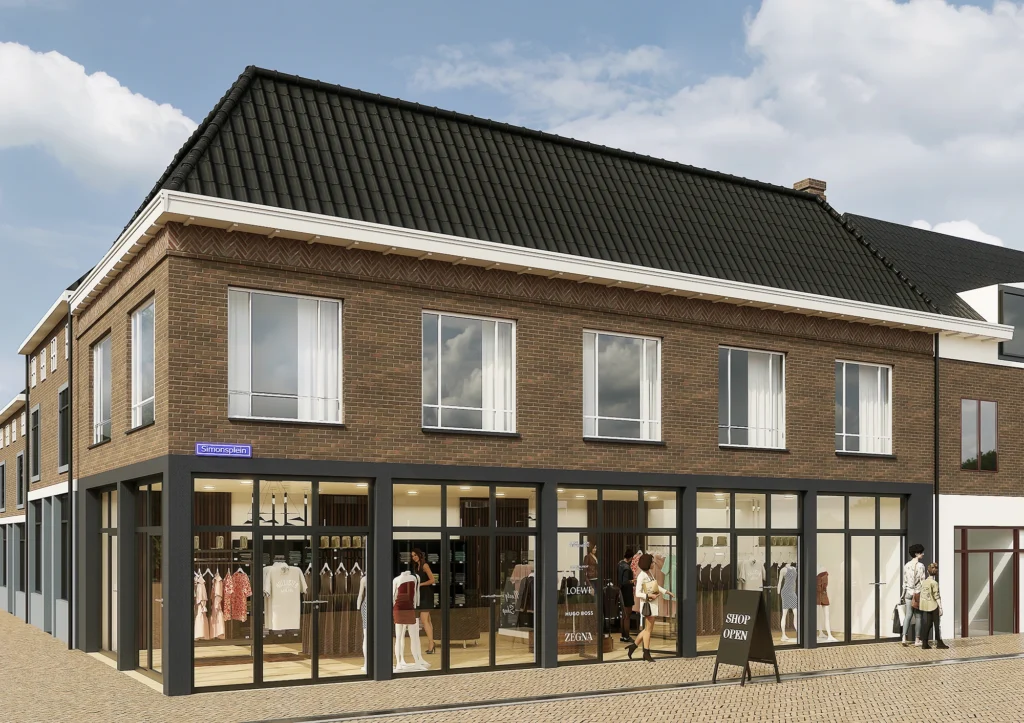 Architectuur visualisatie winkel voor retail in Doetinchem