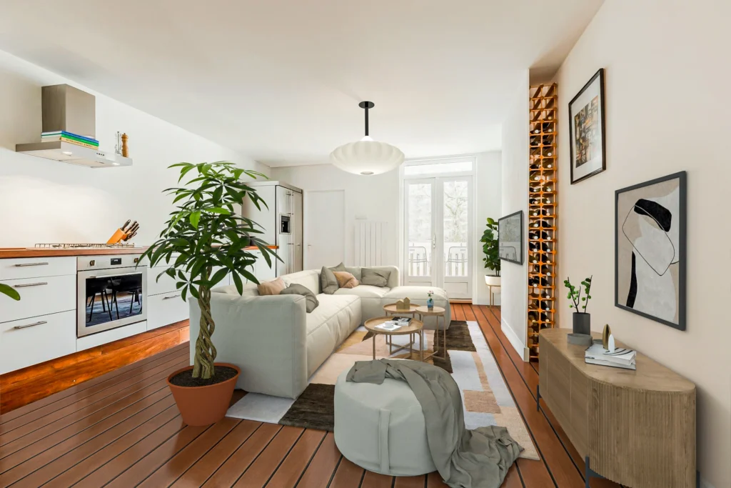 After van een virtual staging voor een studio in Amsterdam